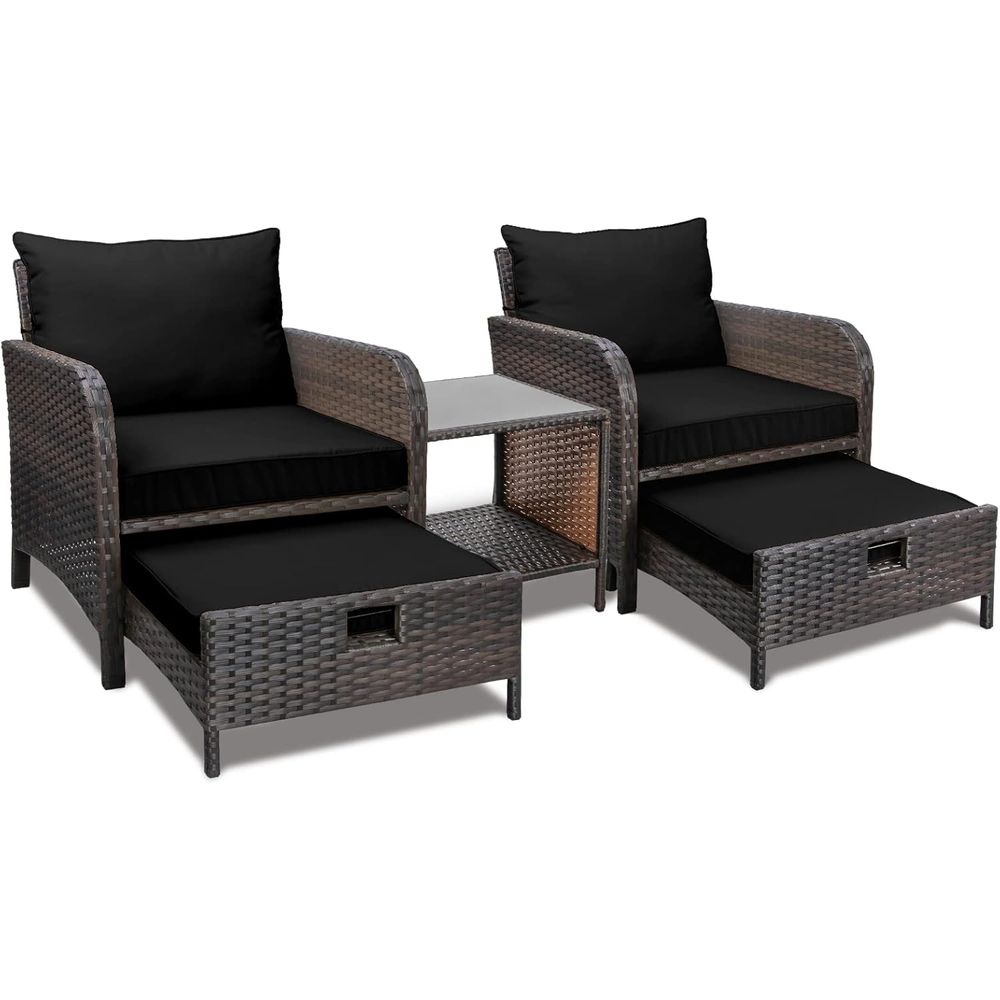 Outdoor Furniture Lounge Set - Balkonmeubilair 5-delige patio loungeset, PE wicker