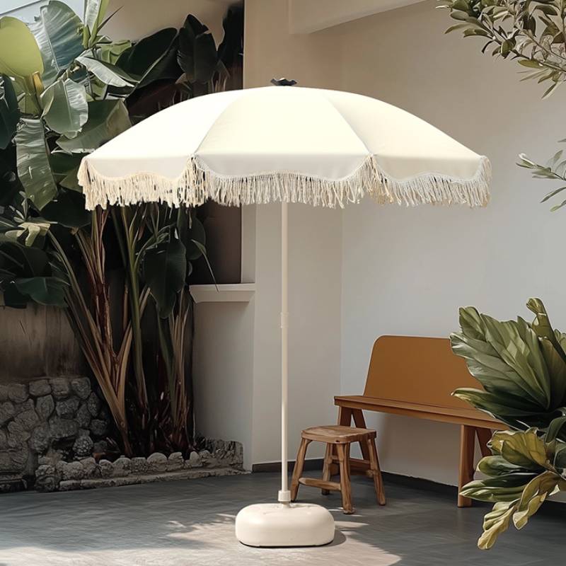 Outdoor Furniture With Umbrella - Draagbare strandparaplu UPF 40+ zonbescherming terrasparaplu