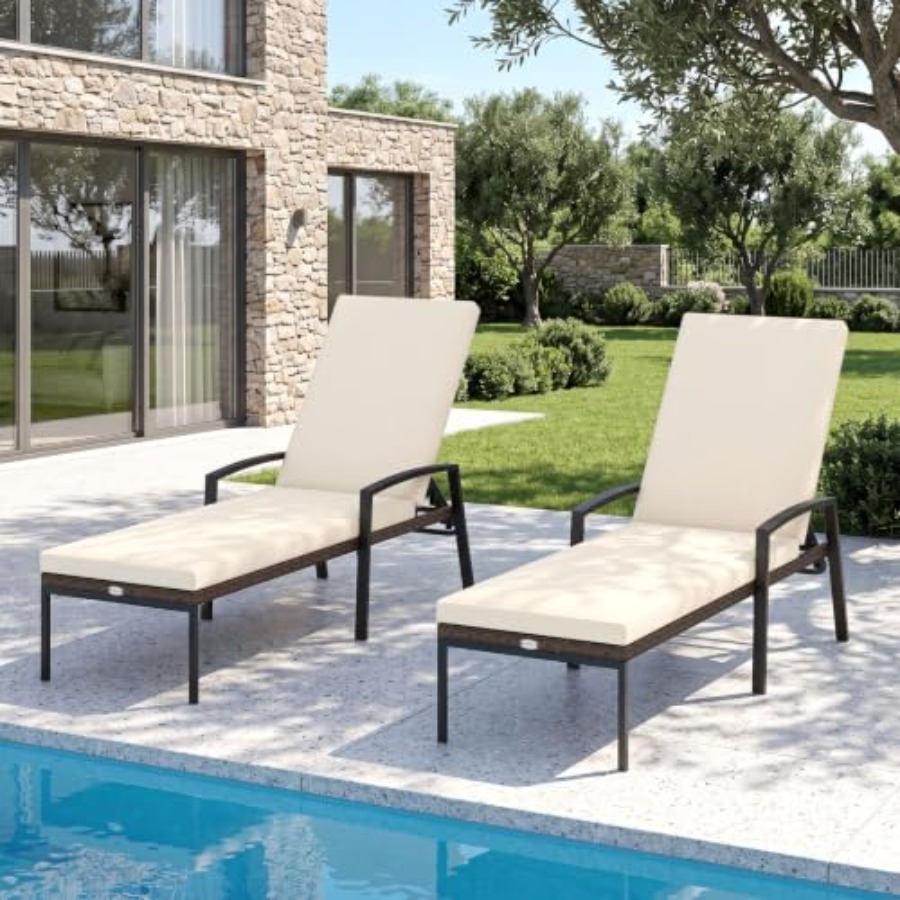 Outdoor Furniture Lounge Set - Tuinmeubelset voor buiten: 2 rotan wicker