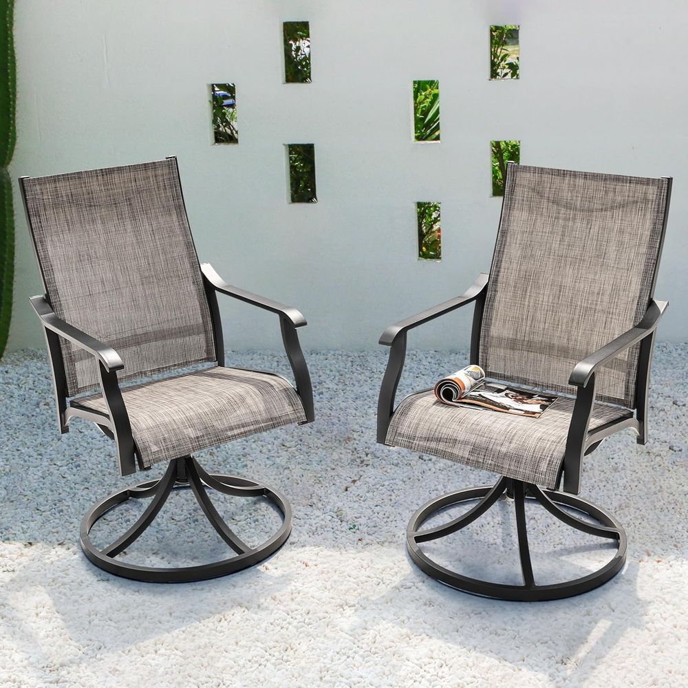 Outdoor Furniture Ofo - Draaibare terrasstoelset van 2, all-weather textielene