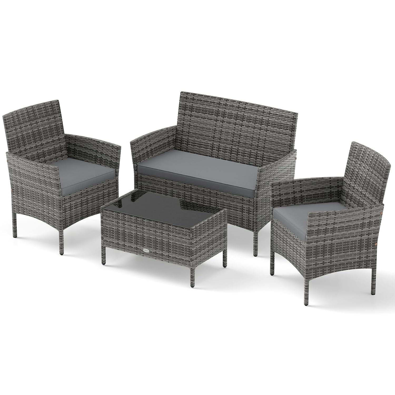 Outdoor Furniture Ofo - 4-delige tuinmeubelset - Bistroset van rotan