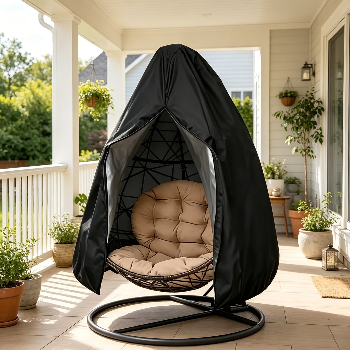 Hanging Egg Chair - Hoes voor hangstoel met ritssluiting, stevige,