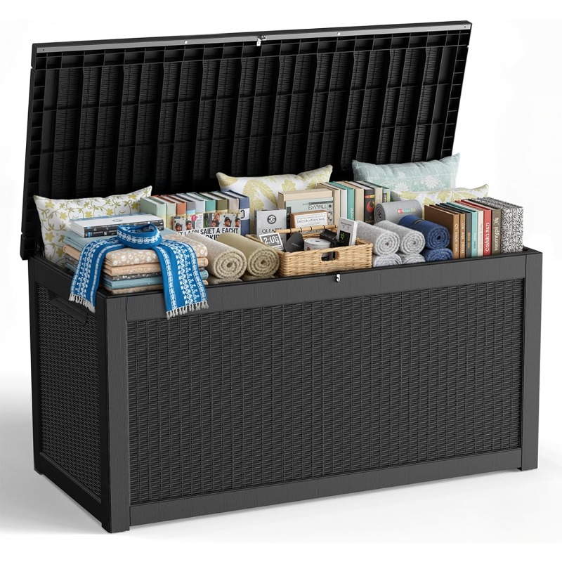 Outdoor Furniture With Storage For Cushions - 320 Gallon Buitenopslagbox, Grote Waterdichte UV-Bestendige