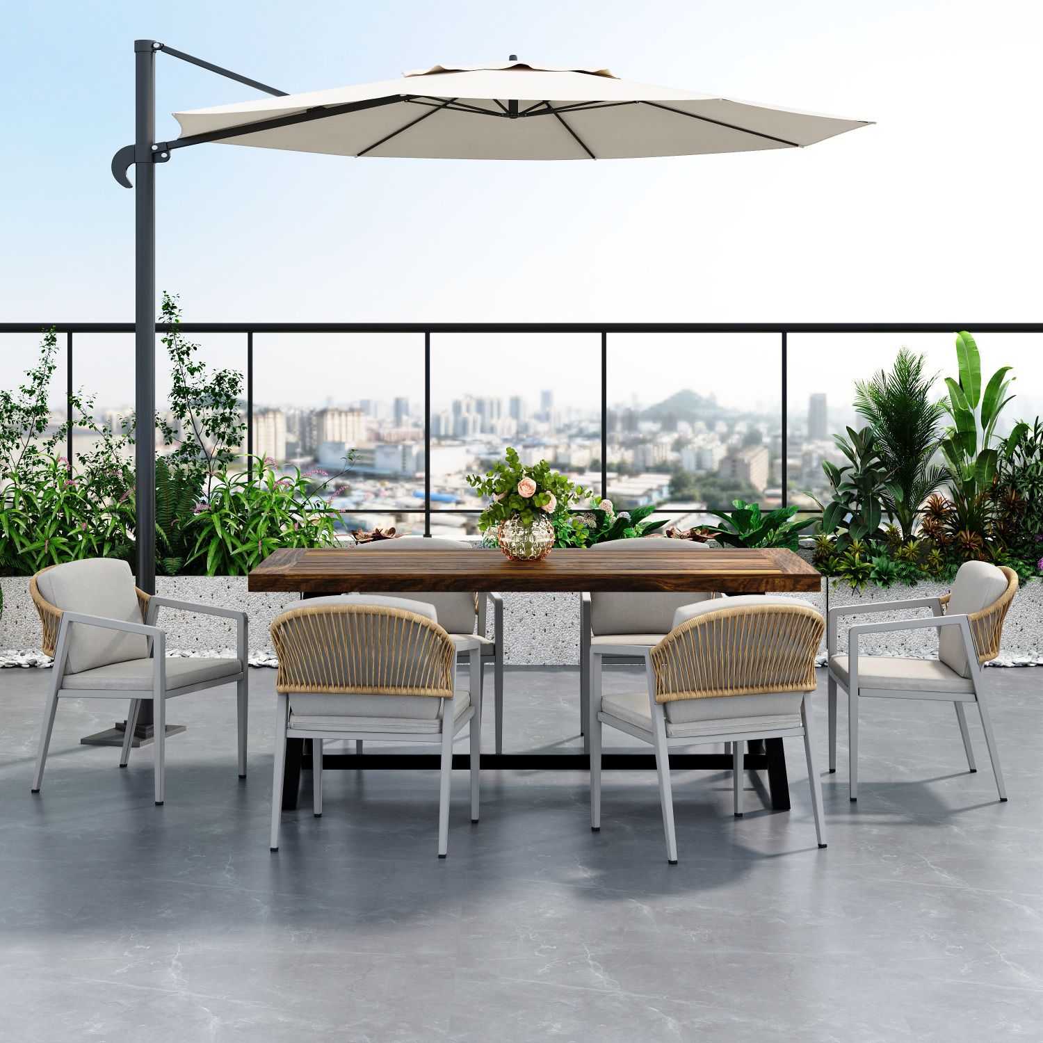 Outdoor Furniture Brand - Outdoor Eetkamerstoel Set 2 Stuks Rieten