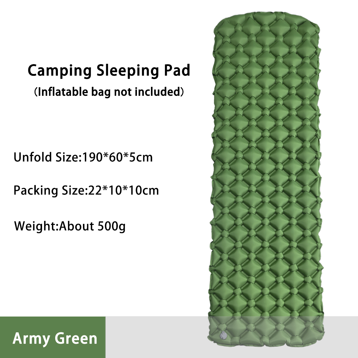 Outdoor Furniture Pads - Opblaasbaar campingmatras in tent Opvouwbaar kampeerbed