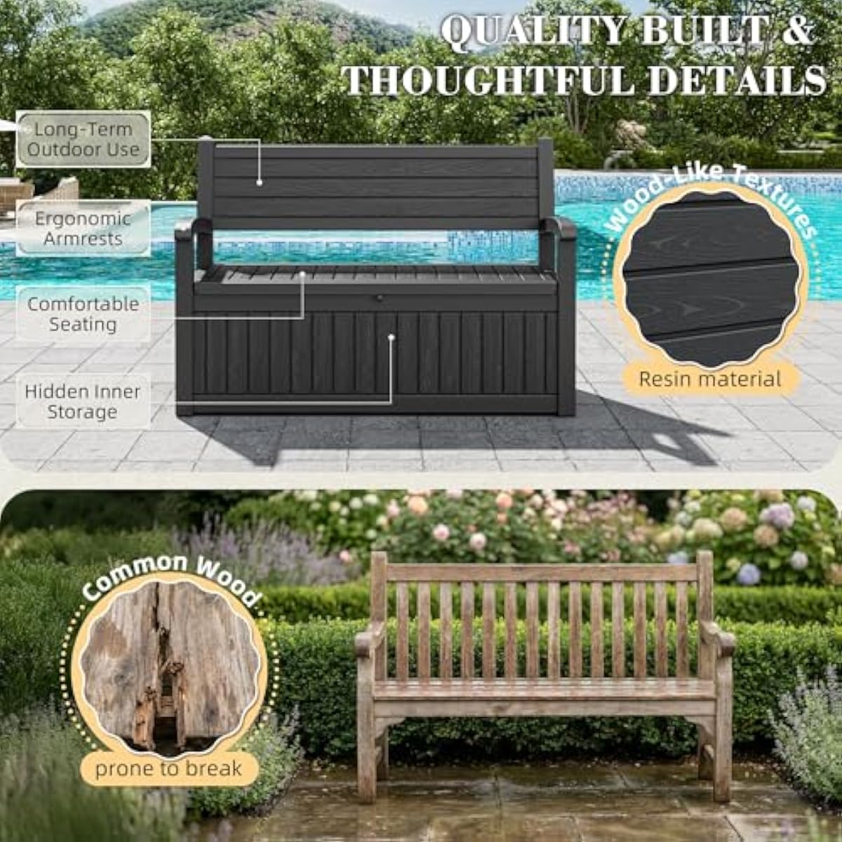 80 Gallon Buitenberging Bank D - Outdoor Furniture With Storage For Cushions recensie en prijs