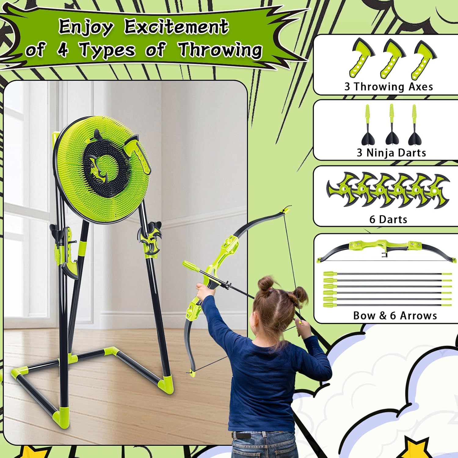 4-in-1 bijlwerpdoelset voor ki - Outdoor Furniture Target recensie en prijs