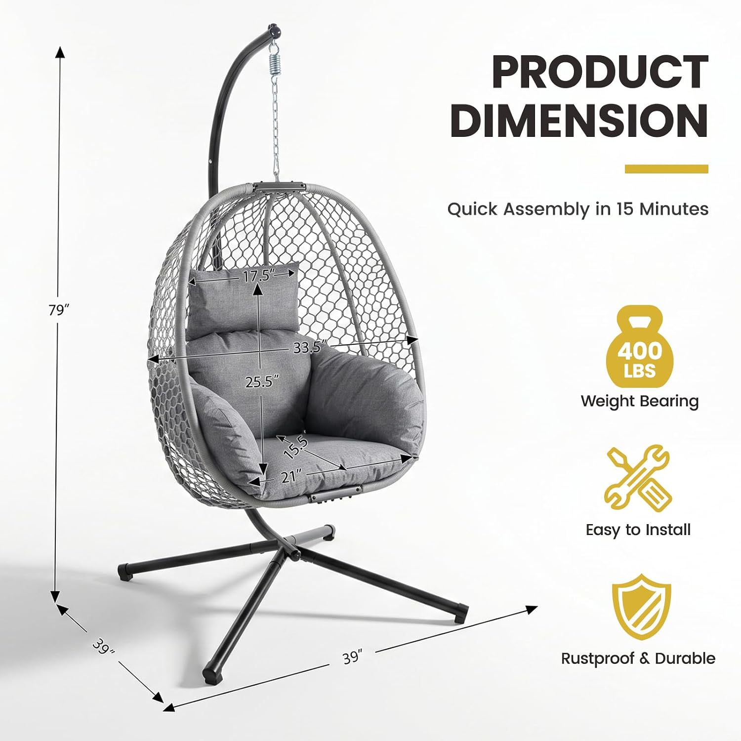Egg Chair Outdoor met standaar - Hanging Egg Chair recensie en prijs