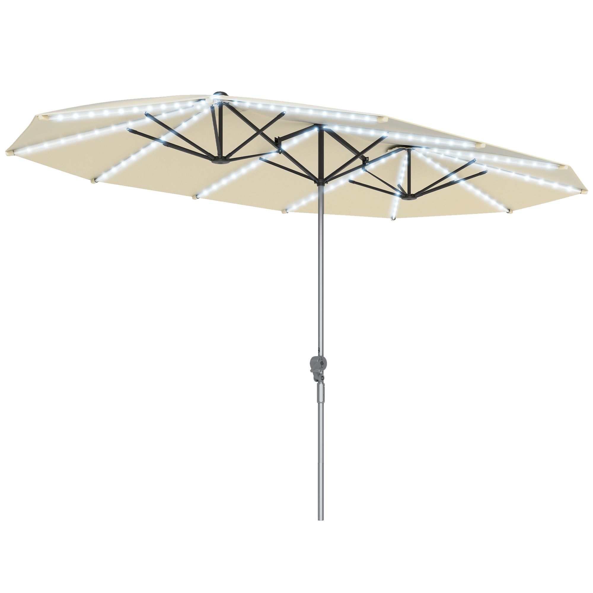 15ft terrasparaplu met zonneve - Outdoor Furniture With Umbrella recensie en prijs