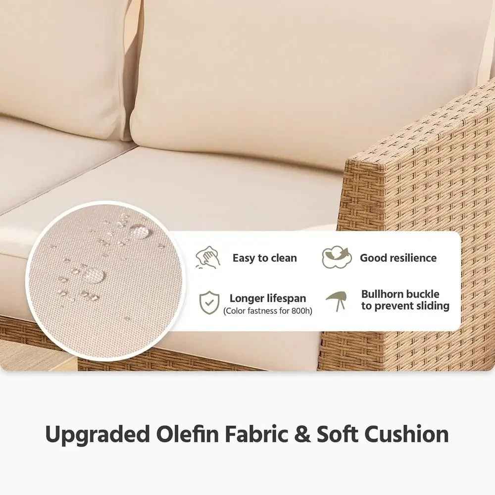 6-delige tuinmeubelset, rotan  - Outdoor Furniture With Storage For Cushions recensie en prijs
