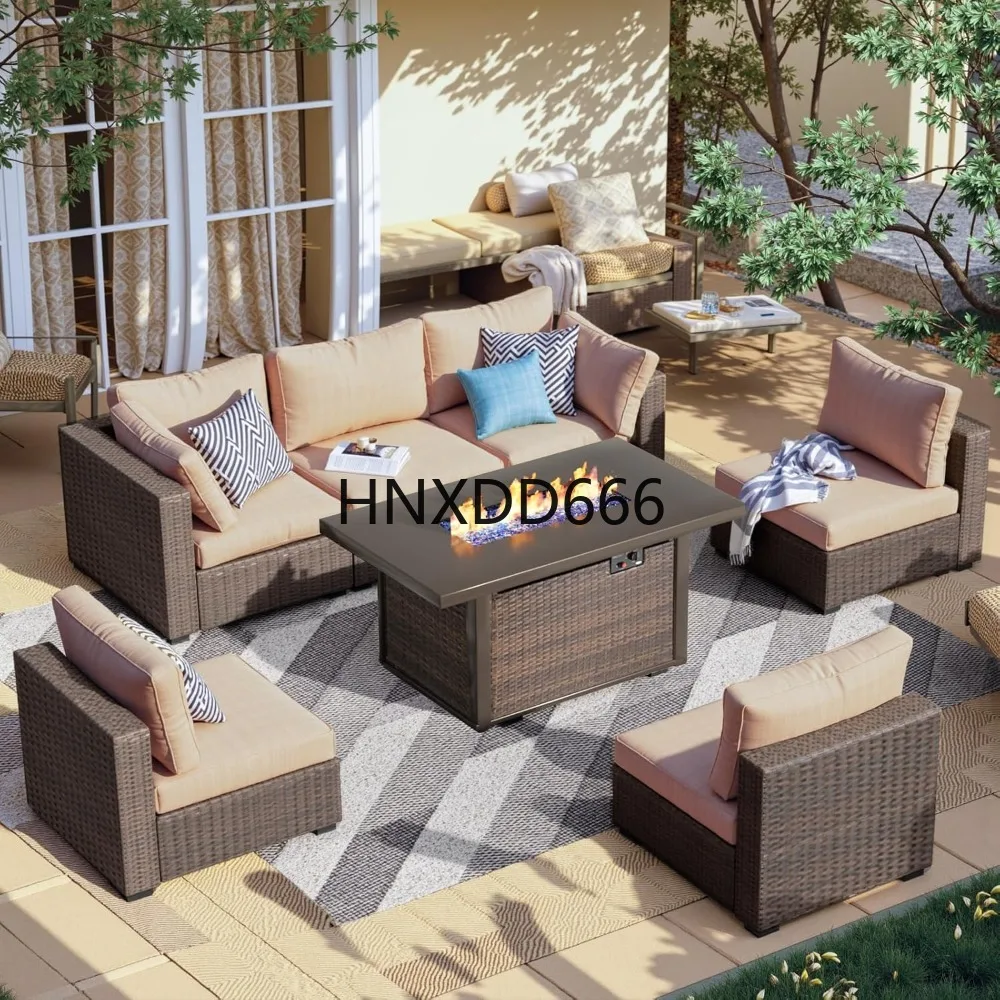 7-delige tuinmeubelset met vuu - Outdoor Furniture With Fire Pit Table recensie en prijs