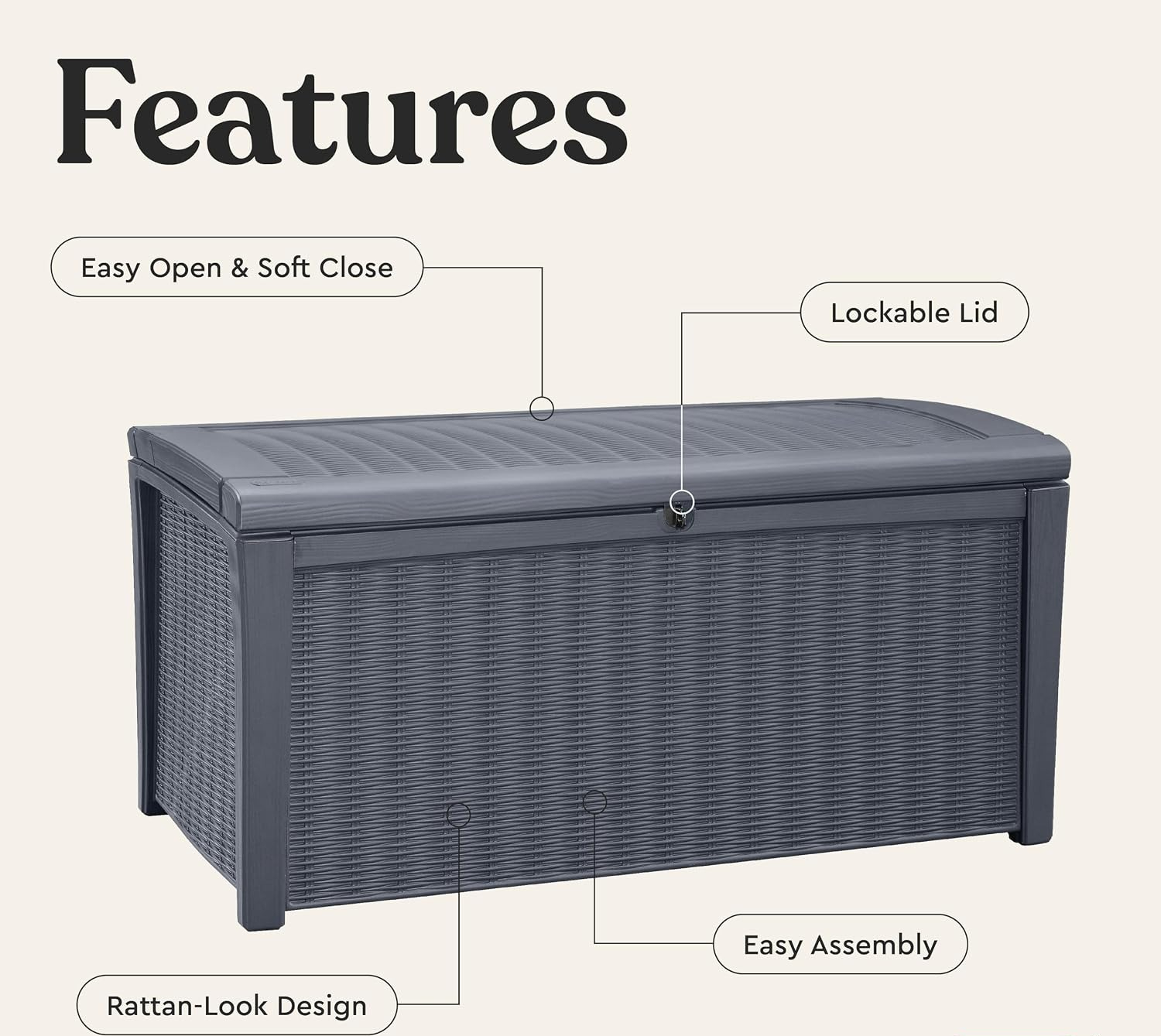 110 Liter Buitenberging Opberg - Outdoor Furniture With Storage For Cushions recensie en prijs