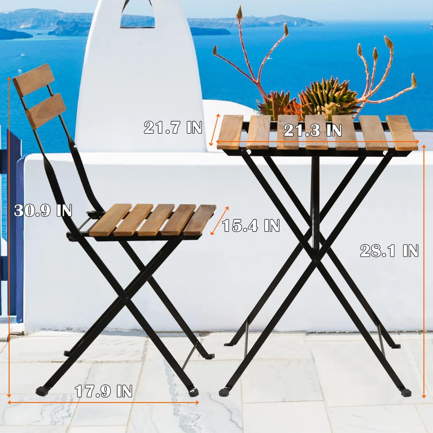 Natuurhouten 3-delige opvouwba - Outdoor Furniture Table recensie en prijs