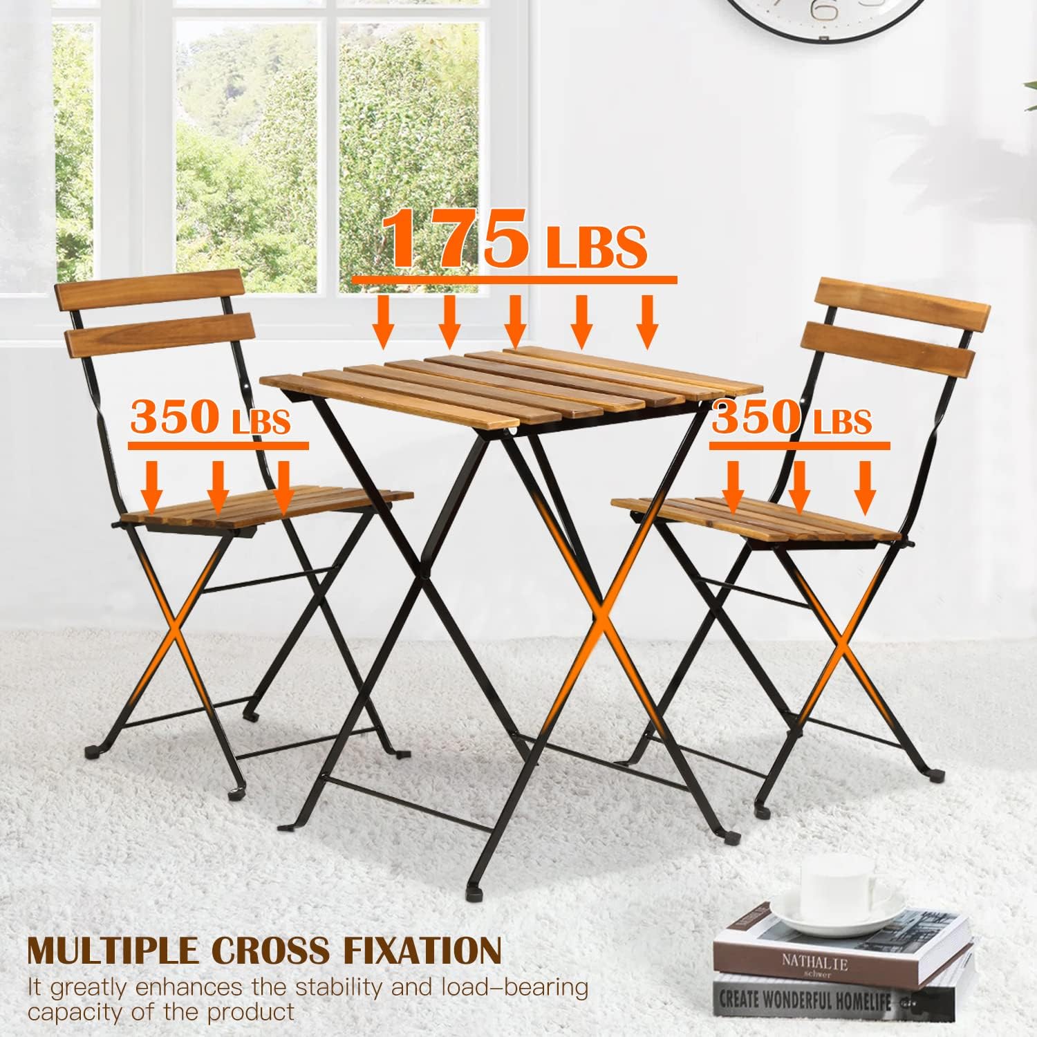 Natuurhouten 3-delige opvouwba - Outdoor Furniture Table recensie en prijs