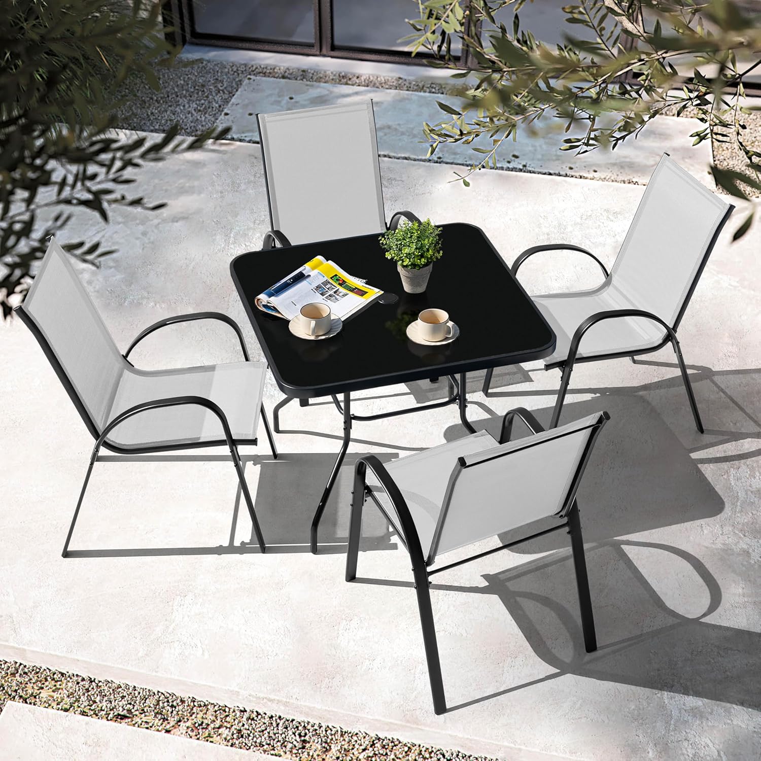 o*-5-delige terras-eetset, met - Outdoor Furniture Ofo recensie en prijs