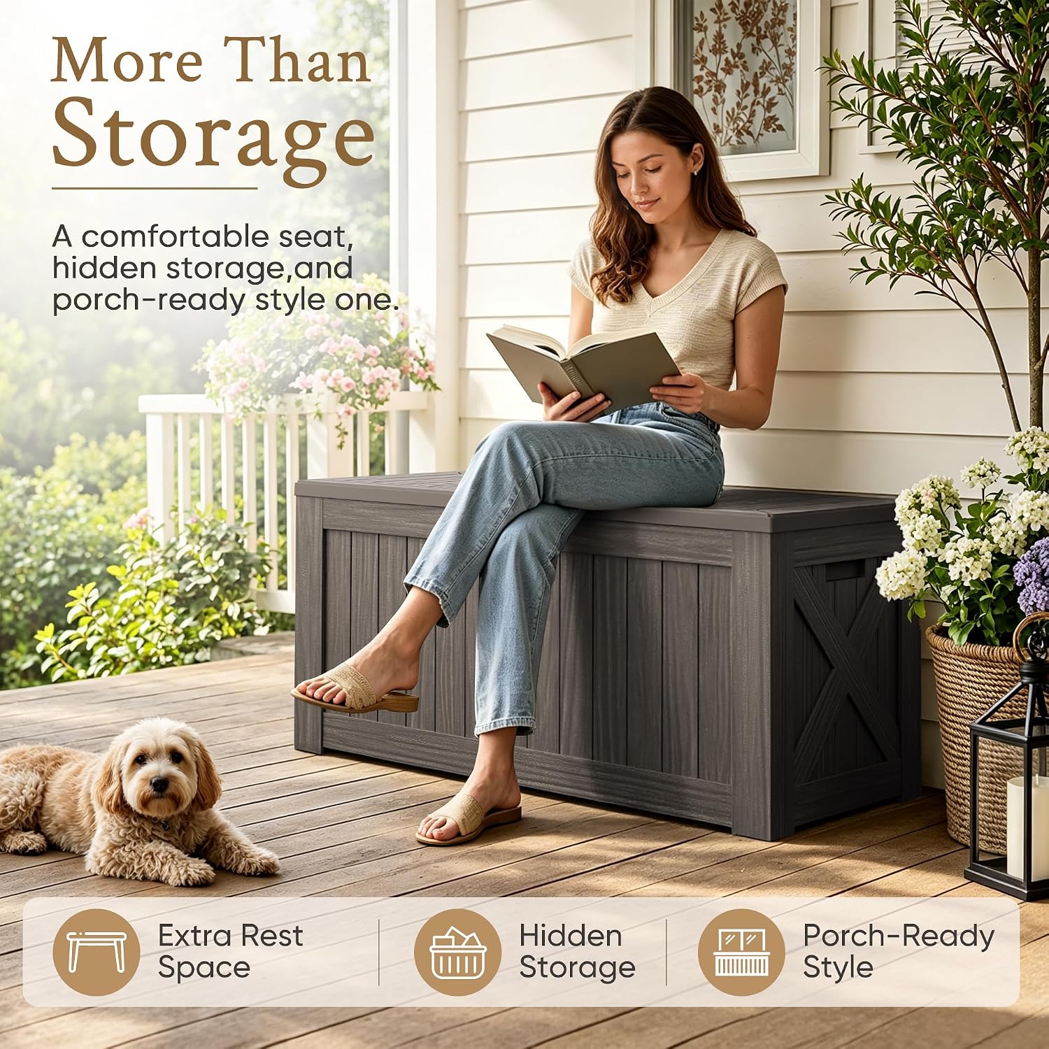 120 Gallon Grote Deckbox Buite - Outdoor Furniture With Storage For Cushions recensie en prijs