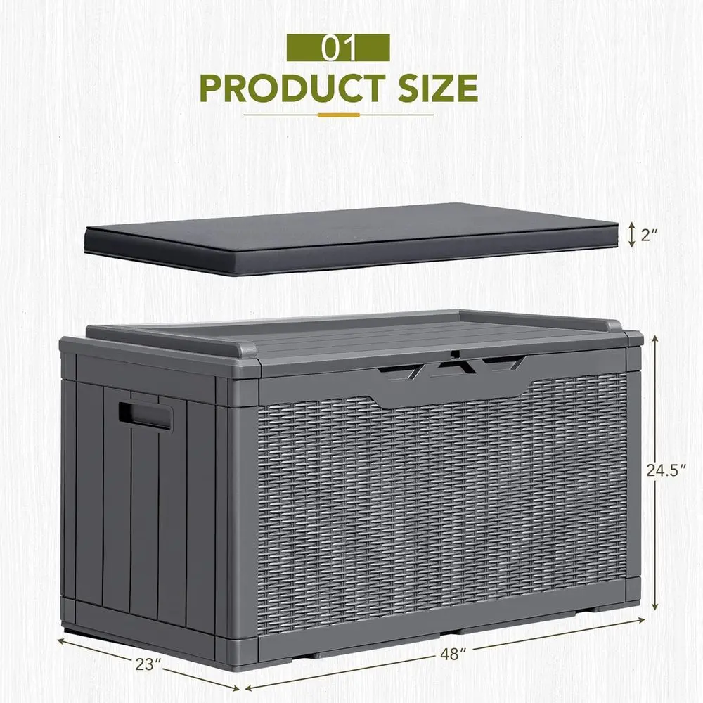 100 Gallon afsluitbare opbergb - Outdoor Furniture With Storage For Cushions recensie en prijs
