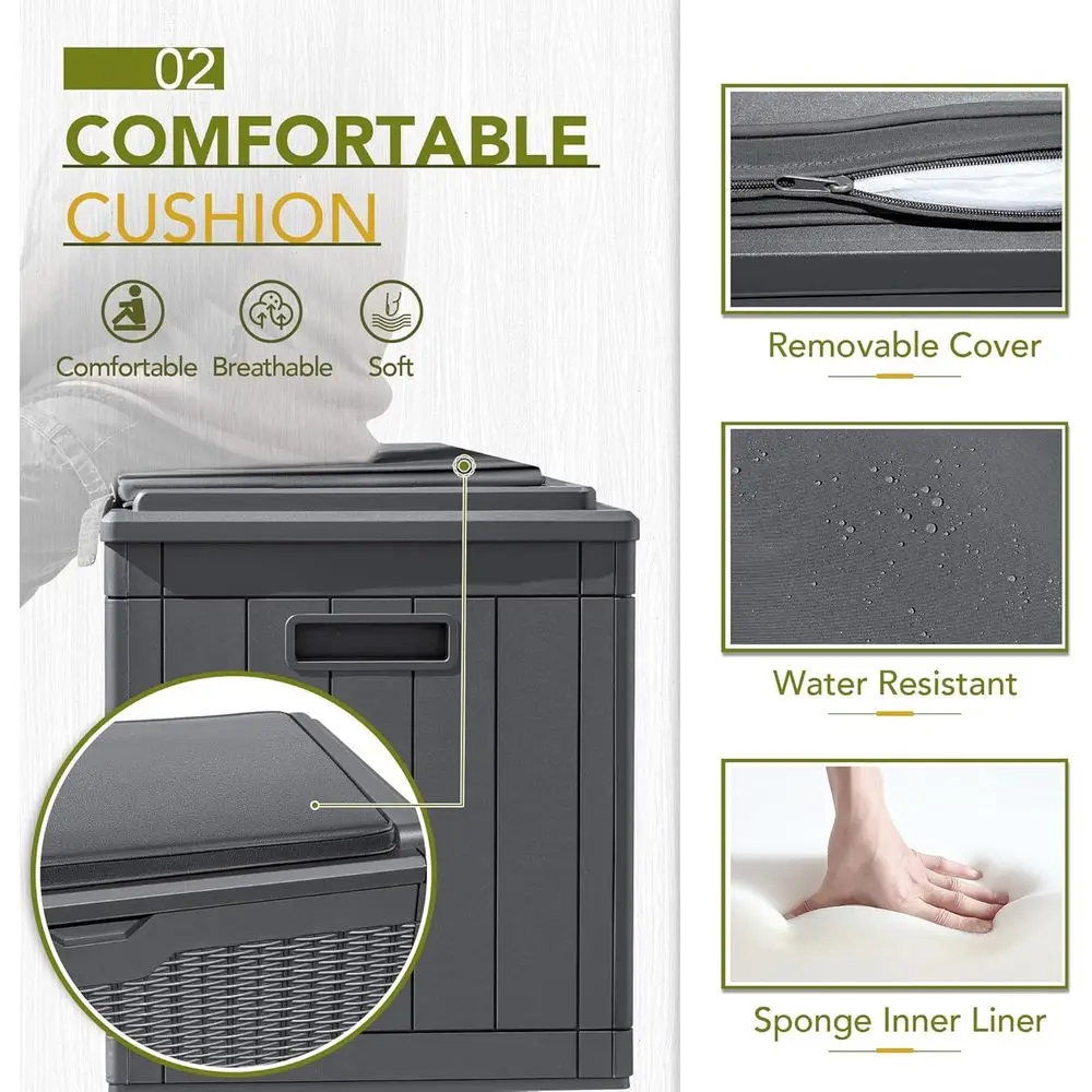 100 Gallon afsluitbare opbergb - Outdoor Furniture With Storage For Cushions recensie en prijs