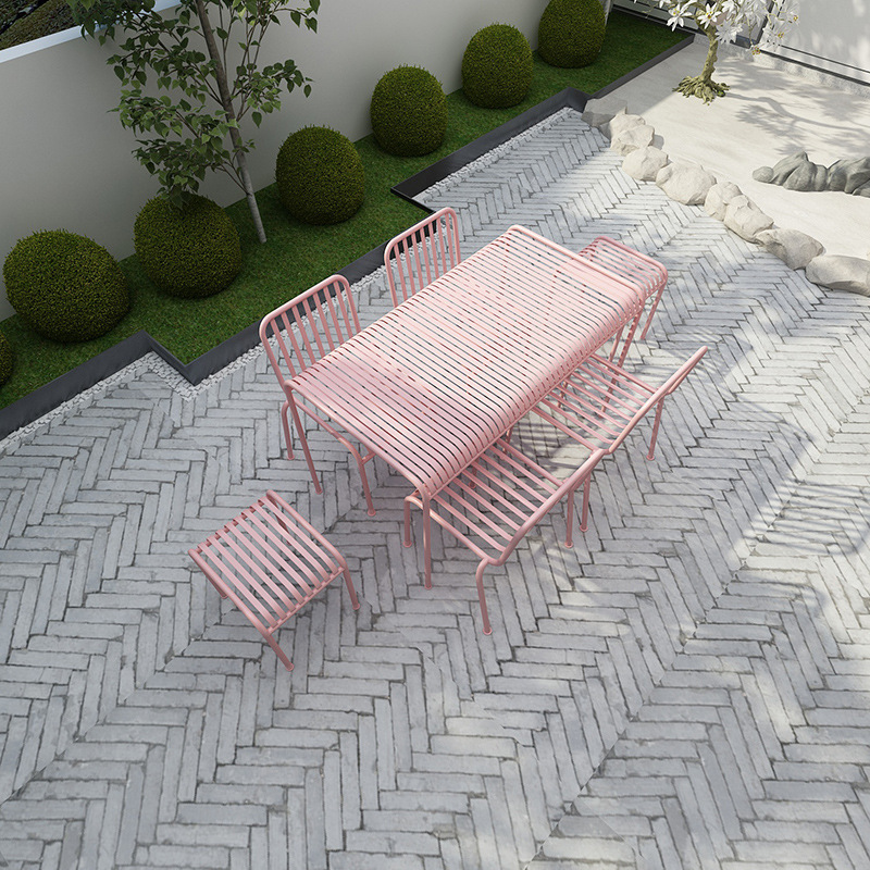 Roze smeedijzeren tuinmeubelse - Outdoor Furniture Ofo recensie en prijs