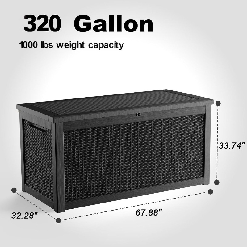 320 Gallon Buitenopslagbox, Gr - Outdoor Furniture With Storage For Cushions recensie en prijs