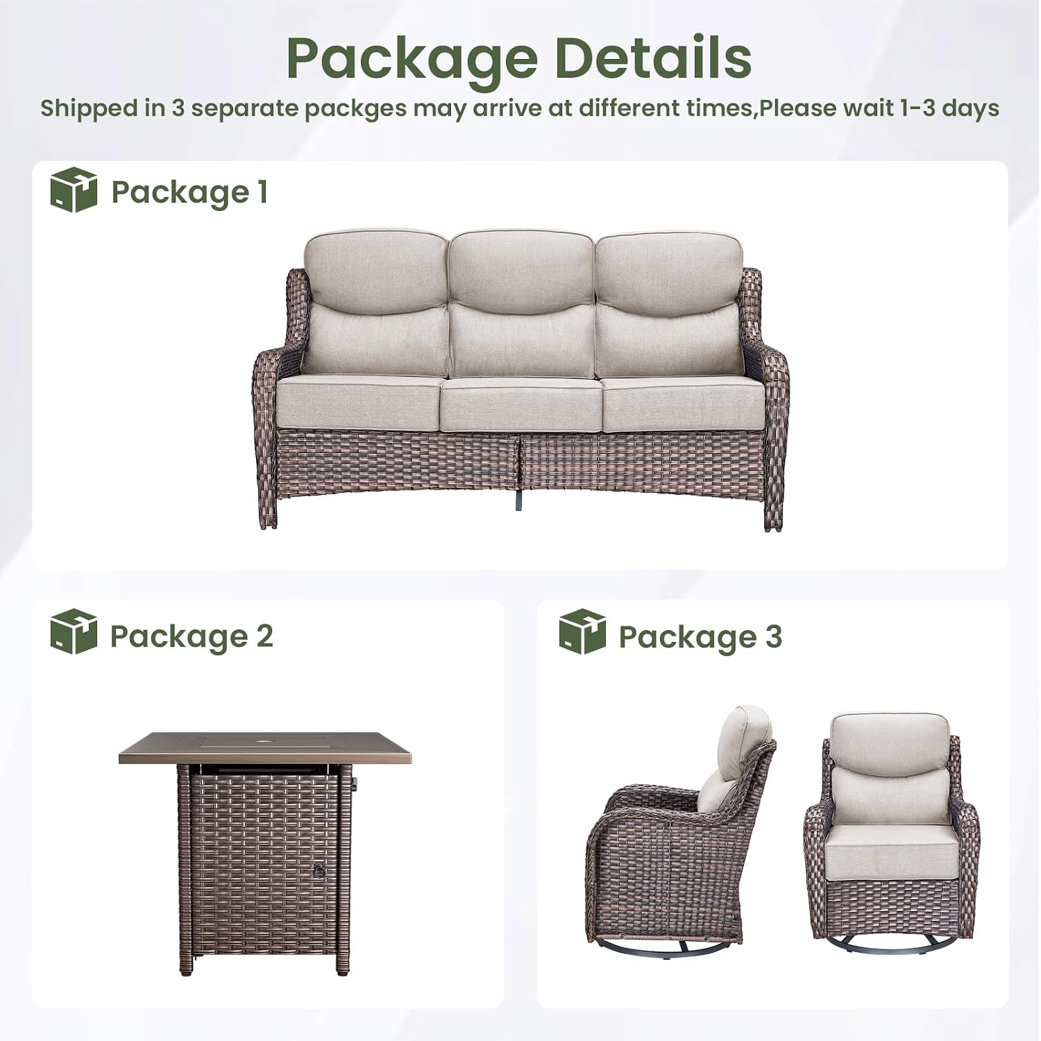 Luxe tuinmeubelset met 15 cm d - Outdoor Furniture With Fire Pit Table recensie en prijs