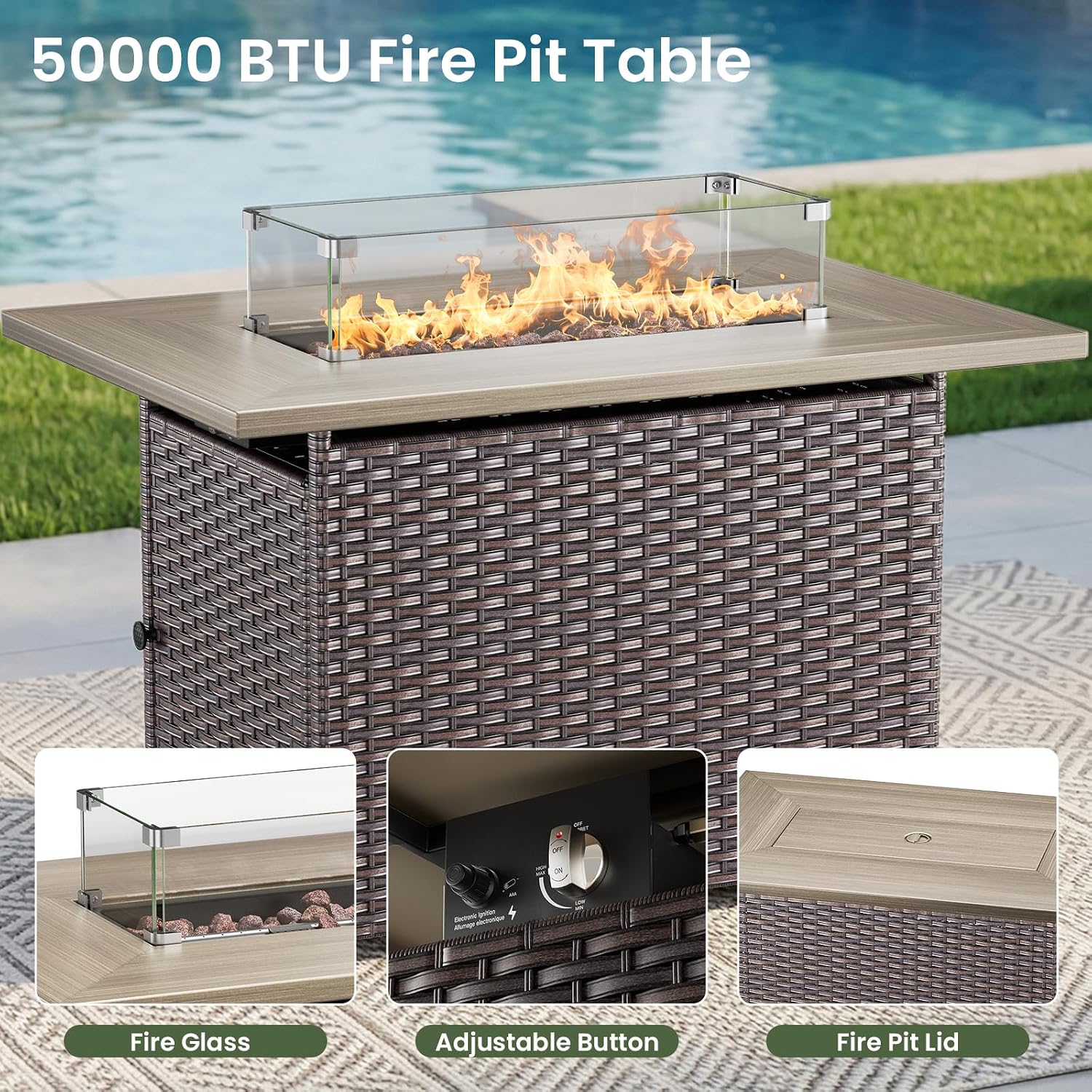 Luxe tuinmeubelset met 15 cm d - Outdoor Furniture With Fire Pit Table recensie en prijs