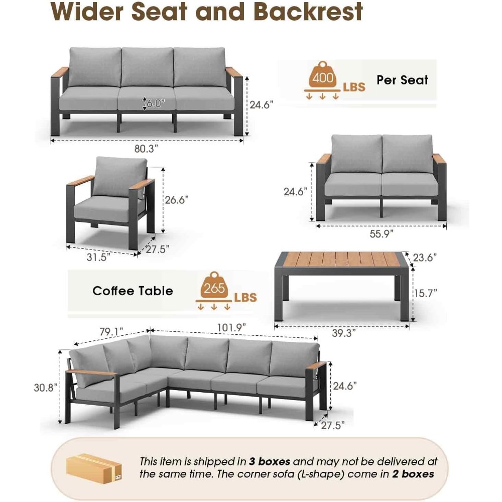 USA Stock Aluminium Tuinmeubel - Outdoor Furniture Set Sale recensie en prijs