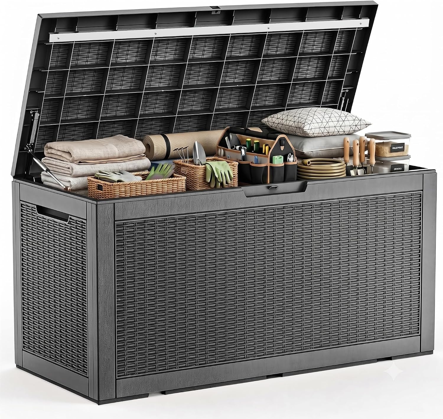 Grote waterdichte hars opbergb - Outdoor Furniture With Storage For Cushions recensie en prijs