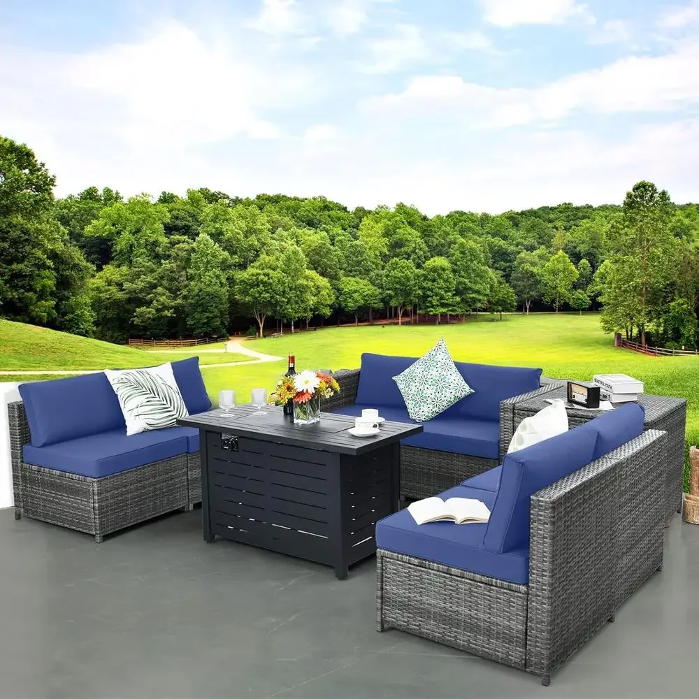 8-delige tuinmeubelset van PE- - Outdoor Furniture With Storage For Cushions recensie en prijs