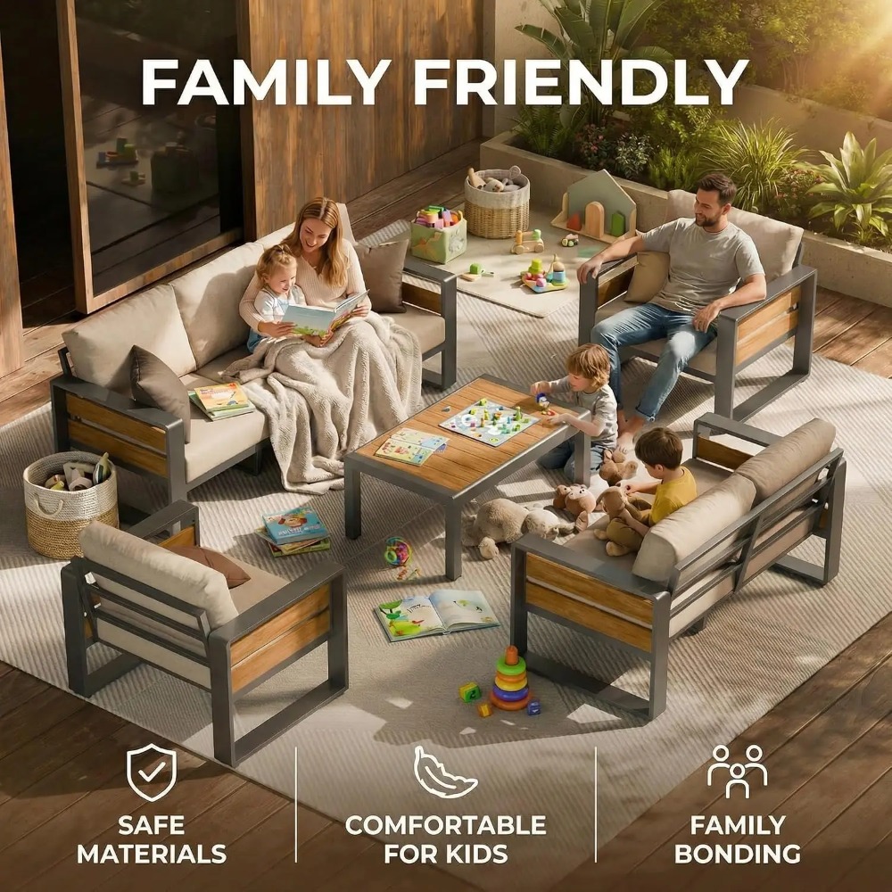 Aluminium tuinmeubelset met ta - Outdoor Furniture Lounge Set recensie en prijs